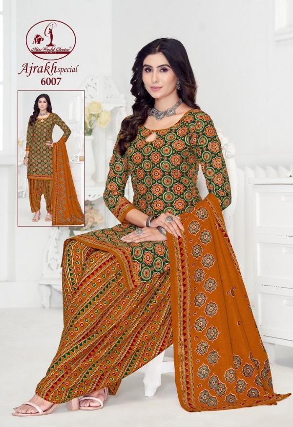 Miss World Ajrakh Vol-6 – Dress Material